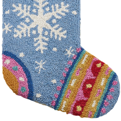 Fair Isle Snowflake Tassel Hook Stocking