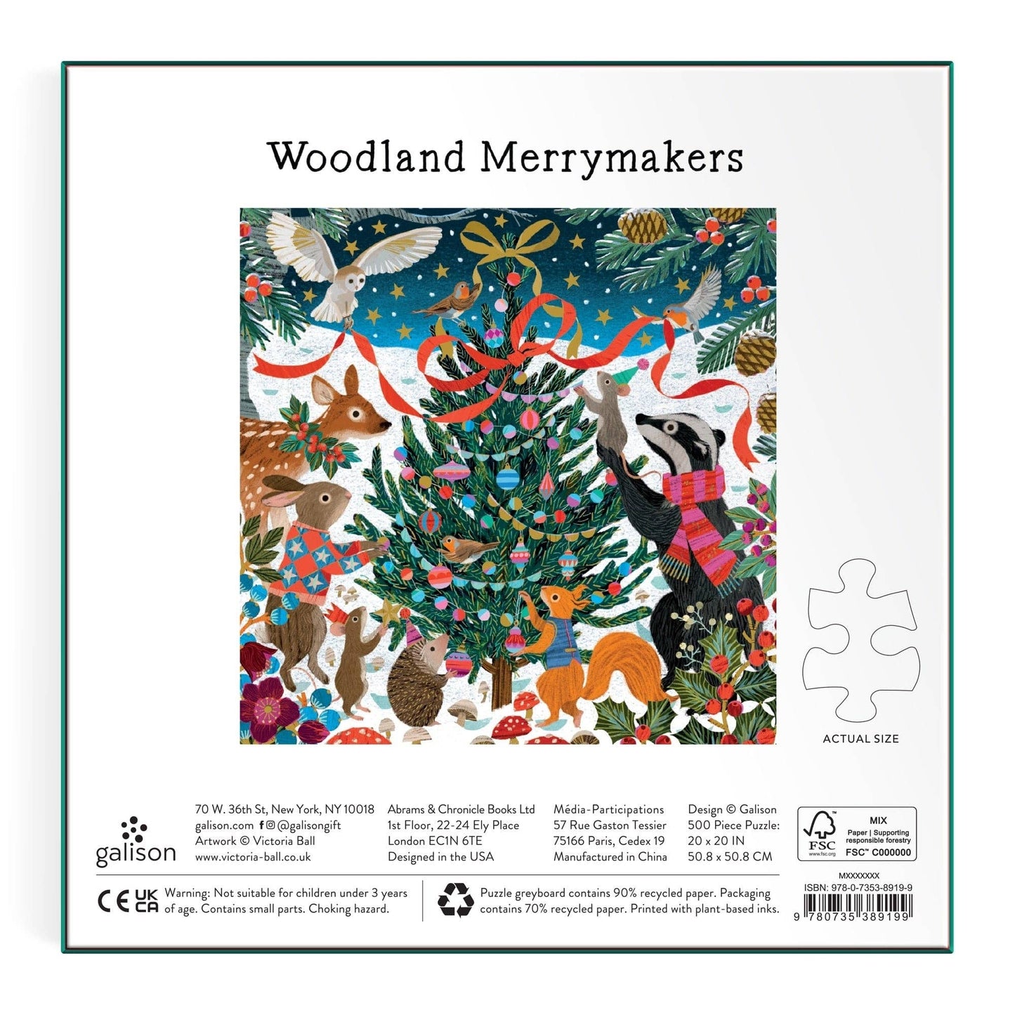 VictoWoodland Merrymakers 500 Piece Foil Puzzle