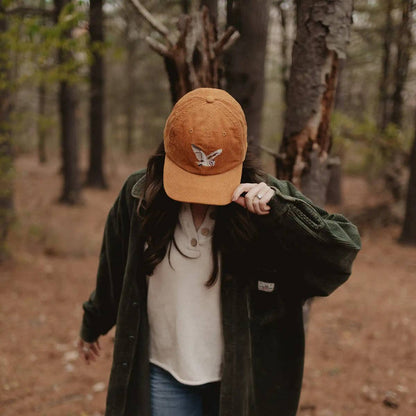 Barn Owl Corduroy Hat in Amber