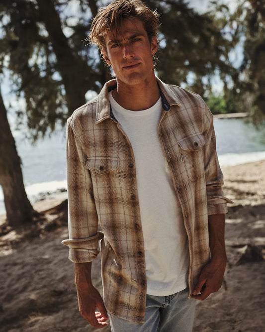 Unisex Blanket Shirt in Oatmeal Culver Plaid | Outerknown