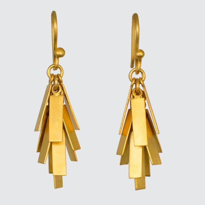 Short Rectangle Cluster Drops in Gold