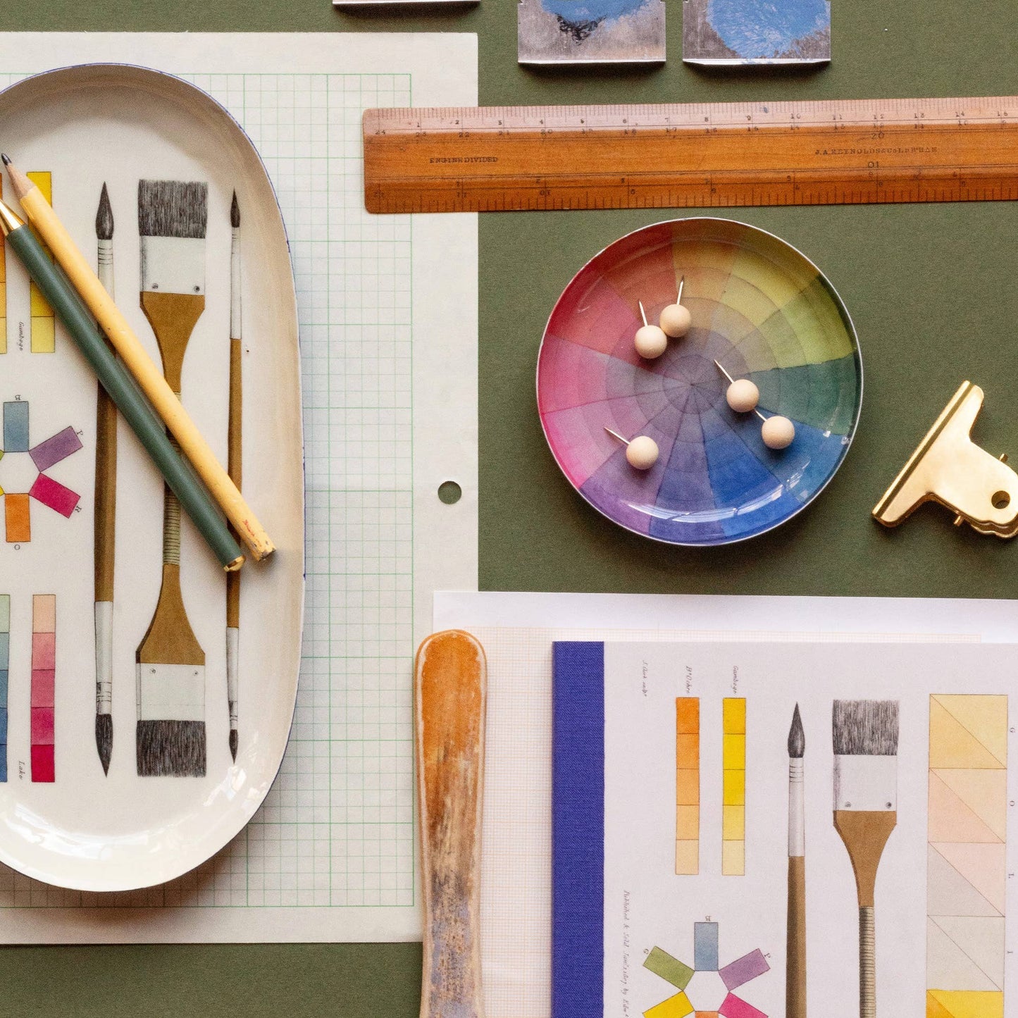 Oval Enamel Tray - The Art of Coloring