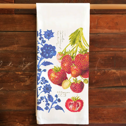 Strawberries Flour Sack Tea Towel