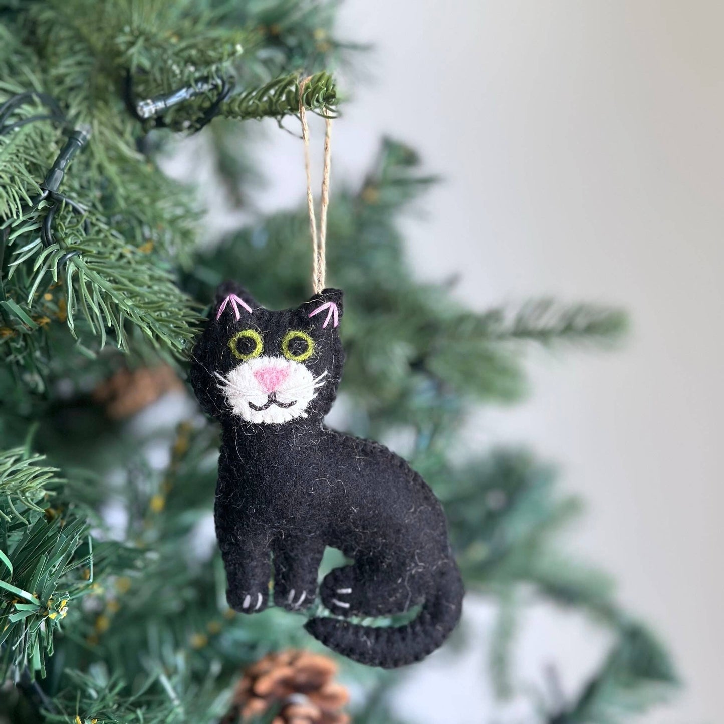 Felt Black Cat Ornament