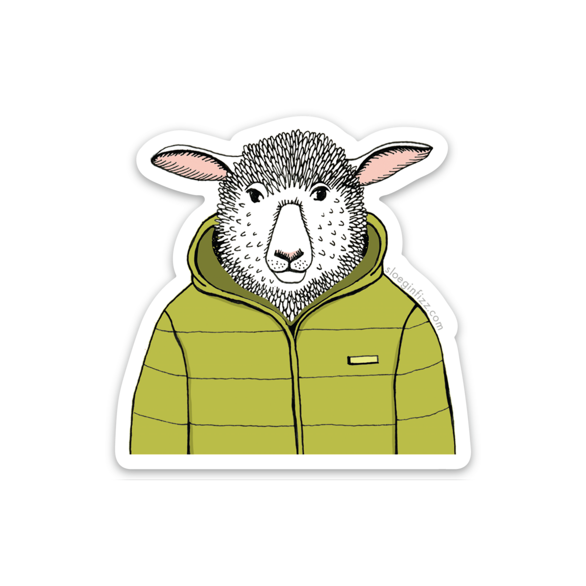 Bundled Up Sheep Sticker