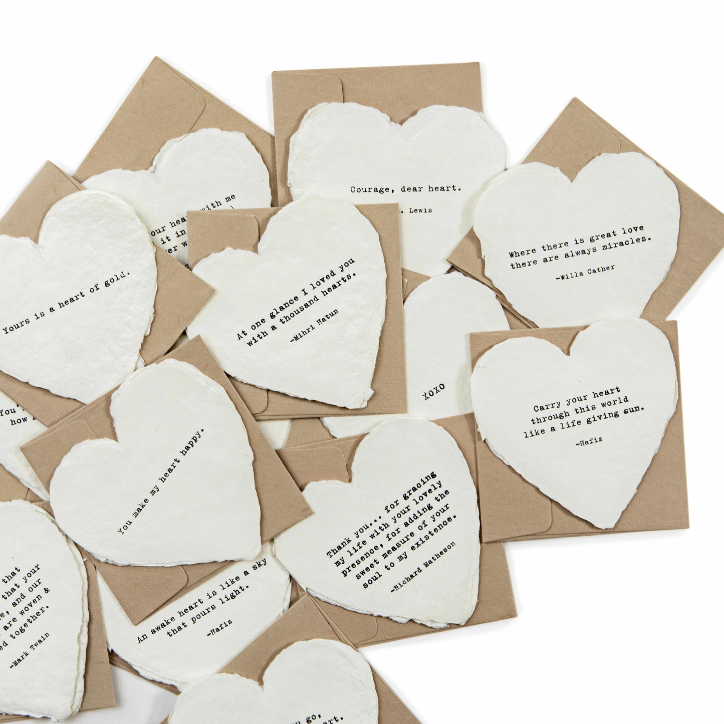 Mini Deckled Heart Shaped Card