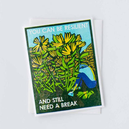 Resilient and Resting Encouragement Card