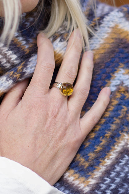 Whiskey Quartz Ring