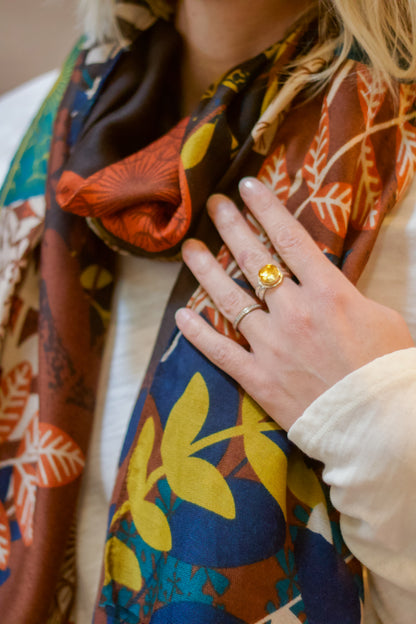 Dandelion Floral Scarf in Multi