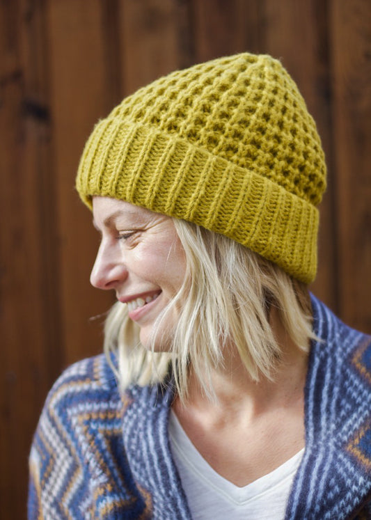 Mustard Waffle Rib Beanie