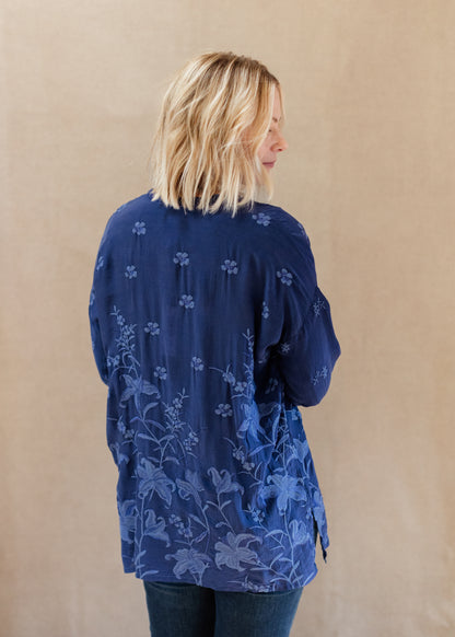 Audrey Oversized Tunic in Beacon Blue