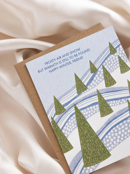 Snowy Hilltops Holiday Card