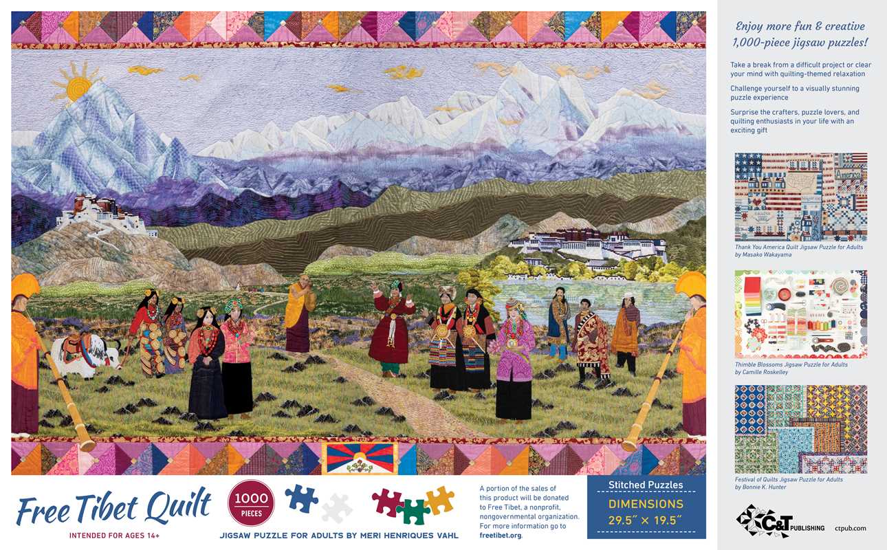Free Tibet Quilt Jigsaw Puzzle for Adults by Meri Henriques Vahl by Meri Henriques Vahl: Jigsaw; 1 pages / English