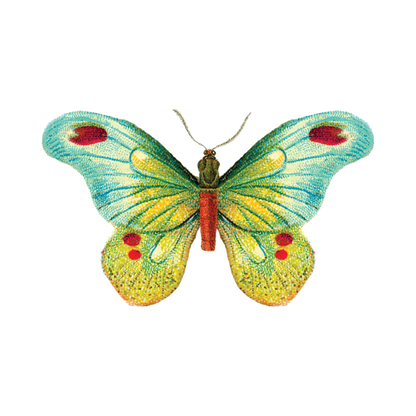 Green Butterfly Tattoo Pair