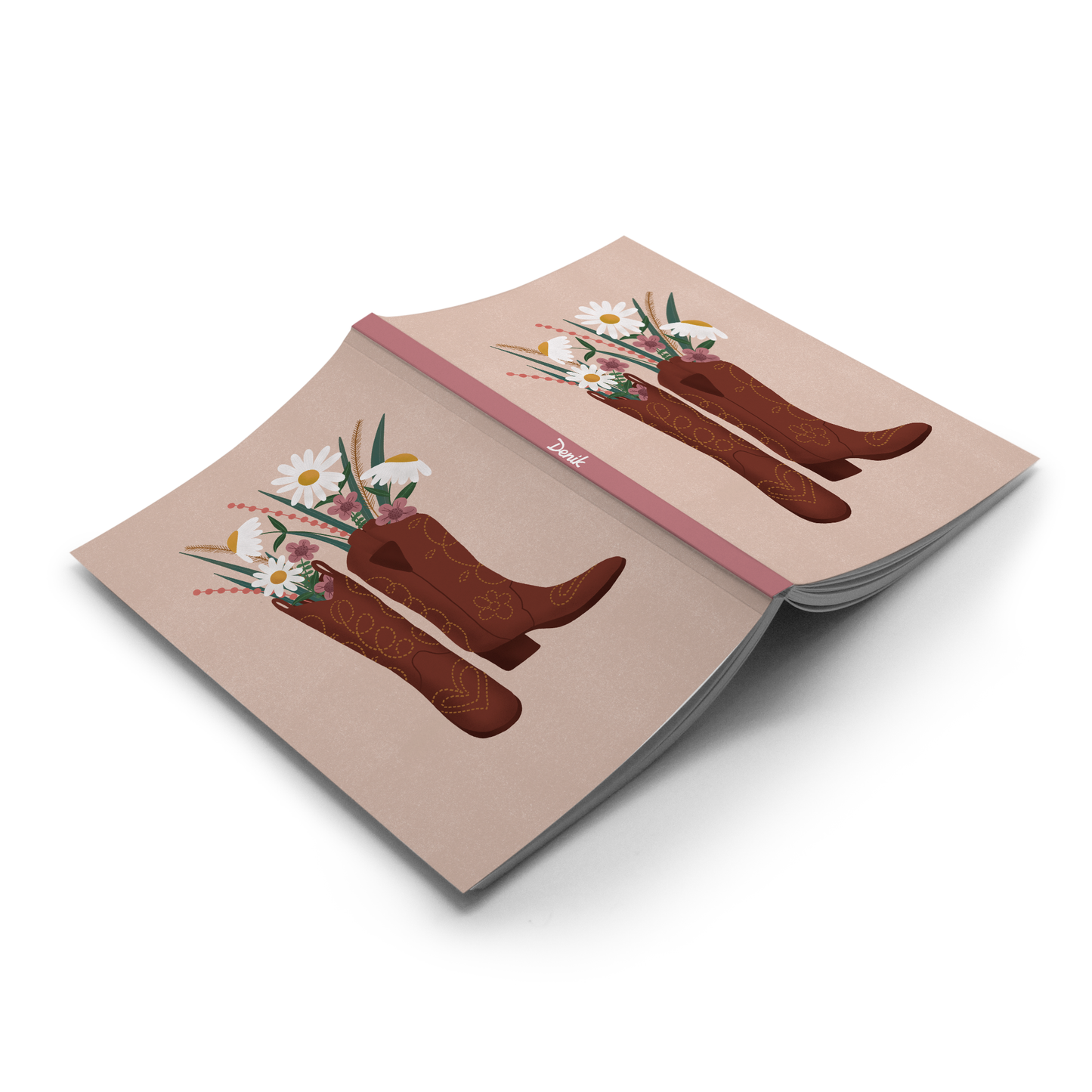 Boots & Flowers Layflat Notebook