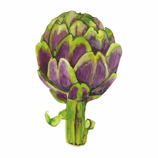 Purple Artichoke Beverage Napkins