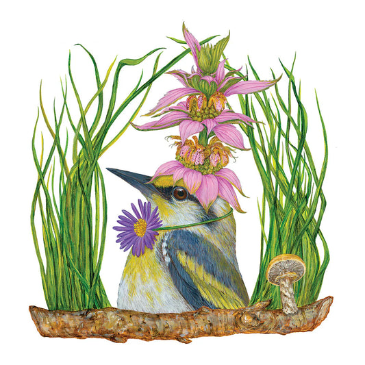 Blooming Bluebird Beverage Napkins