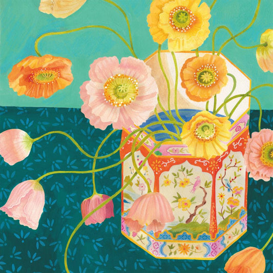Poppy Vase Beverage Napkins