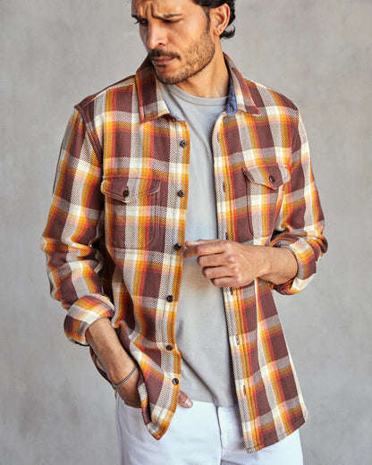 Unisex Blanket Shirt in Dark Roast Nostalgic Plaid | Outerknown