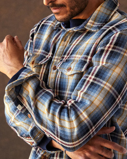 Unisex Blanket Shirt in French Blue Plaid | Outerknown