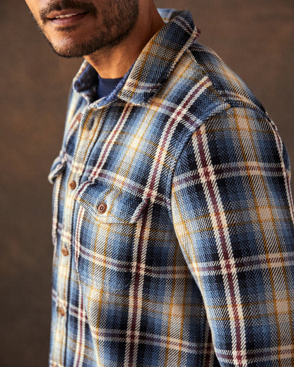 Unisex Blanket Shirt in French Blue Plaid | Outerknown