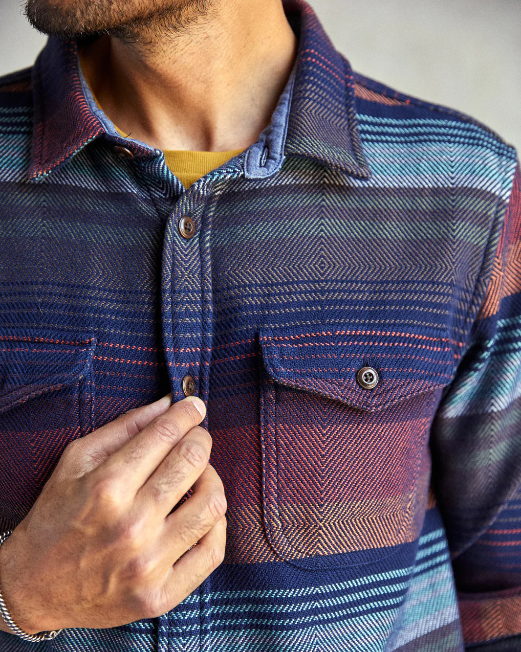 Unisex Blanket Shirt in Burnt Sonoran Stripe | Outerknown