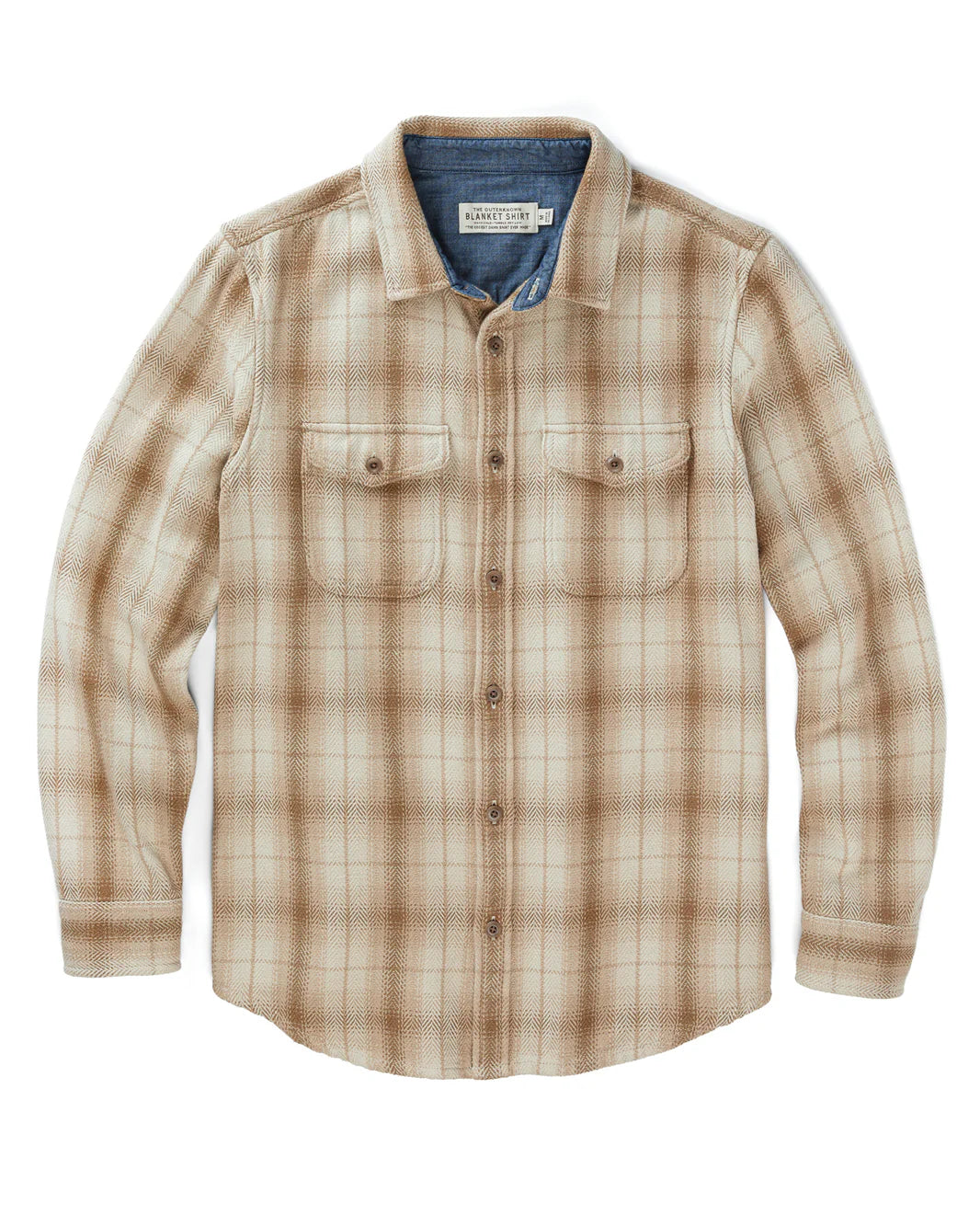 Unisex Blanket Shirt in Oatmeal Culver Plaid | Outerknown