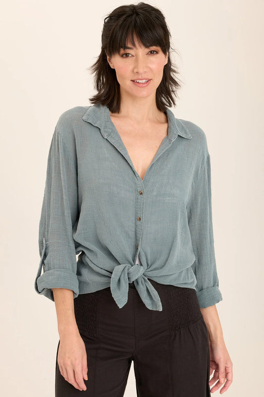Porter Blouse in Thunderclap | XCVI