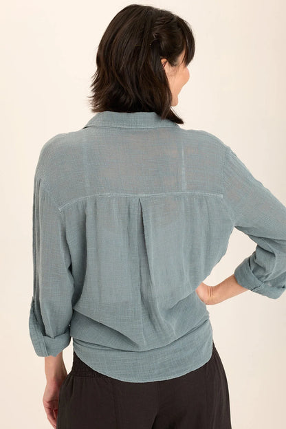 Porter Blouse in Thunderclap | XCVI