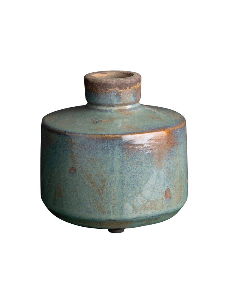 Bottle Vase in Grey Blue