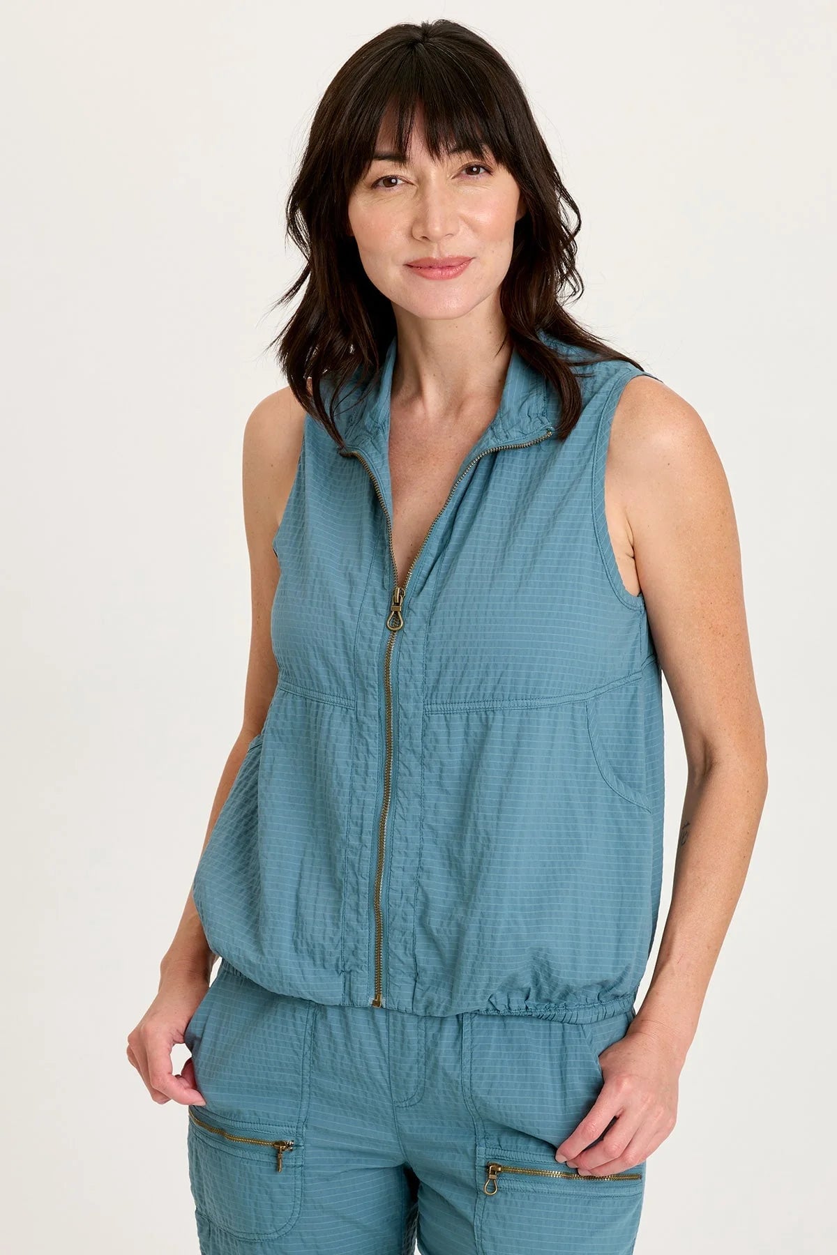 Tallis Vest in Dark Turquoise | XCVI