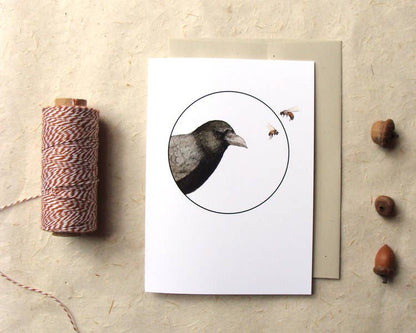 Crow and the Bees Card