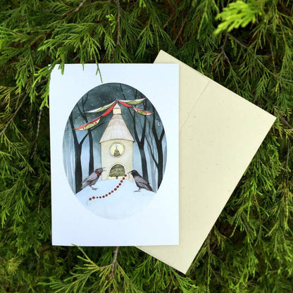 Yuletide Crows Card