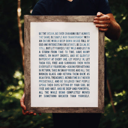 Be the Ocean Large Print