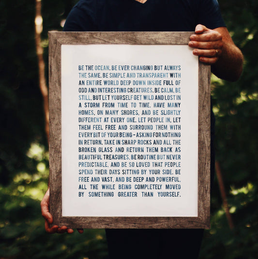 Be the Ocean Large Print