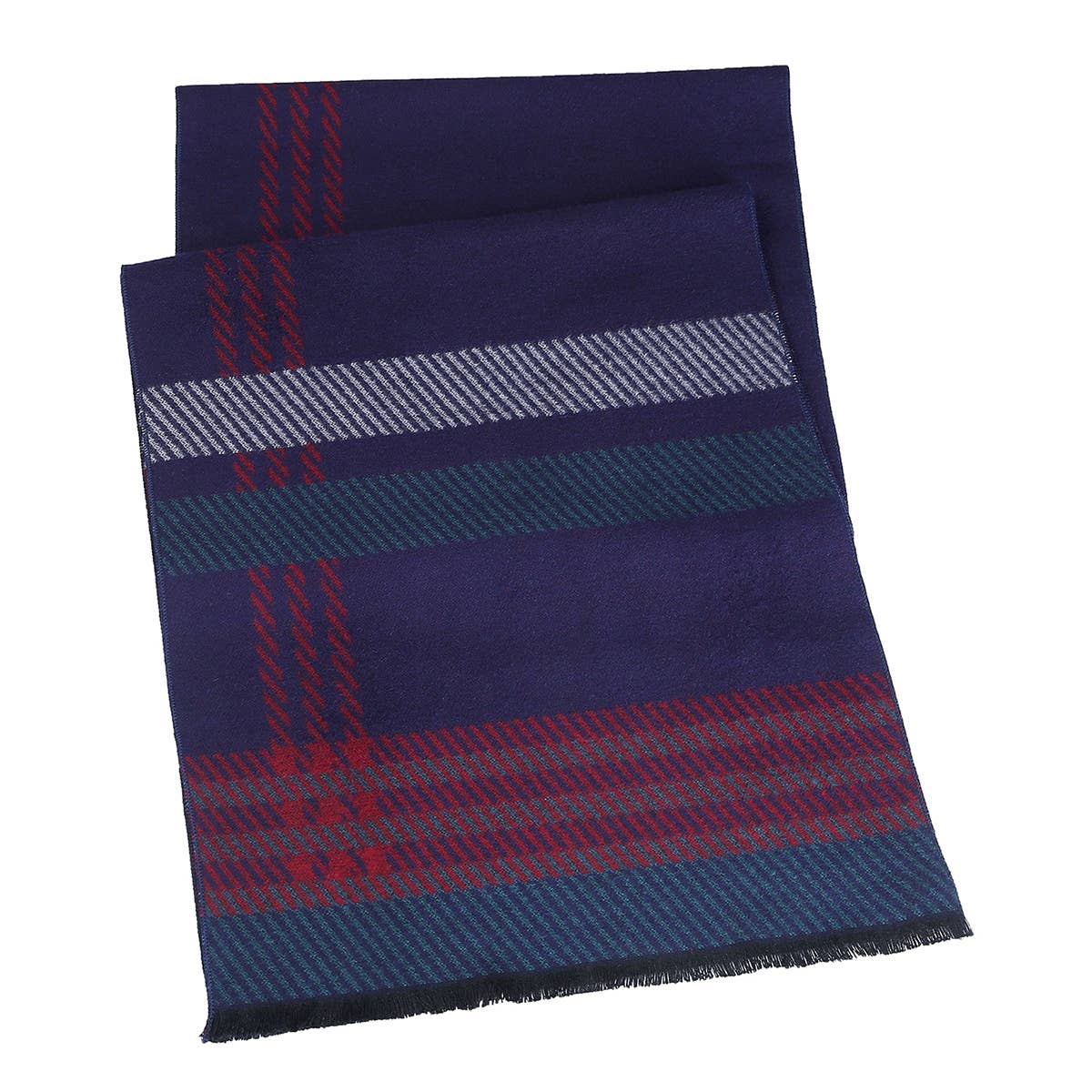 Noble Reversible Scarf in Navy & Red
