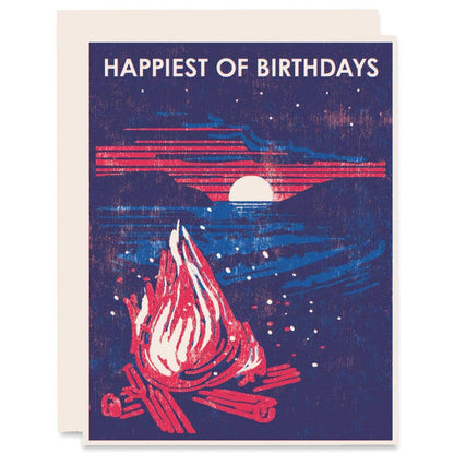 Beach Bonfire Birthday Card