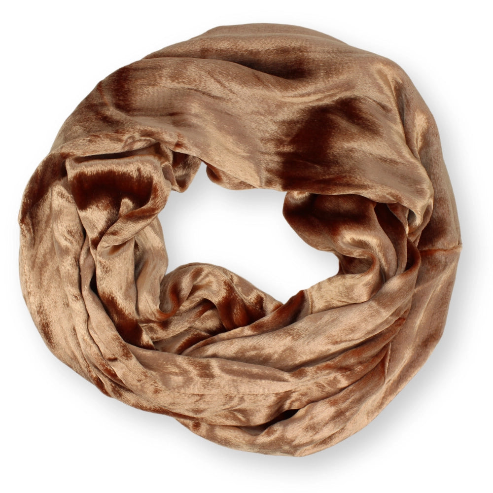Velvet Infinity Scarf in Bronze