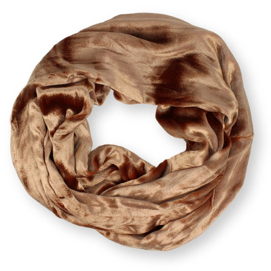 Velvet Infinity Scarf in Bronze
