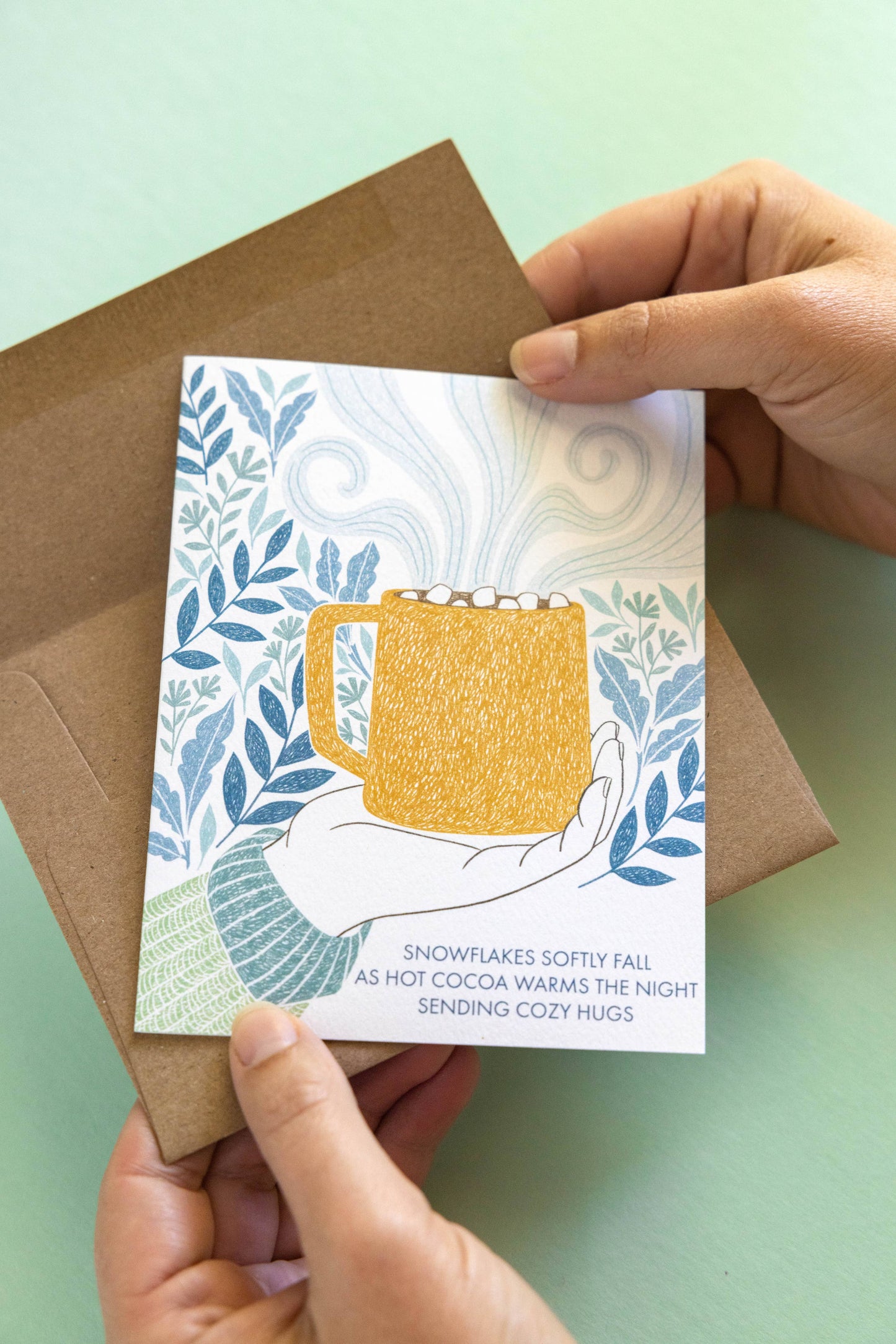 Cozy Hugs Winter Card