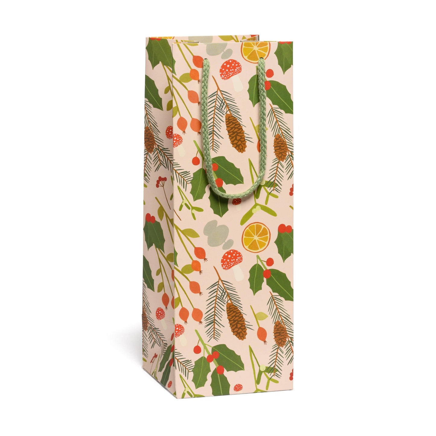 Holiday Greens Wine Gift Bag