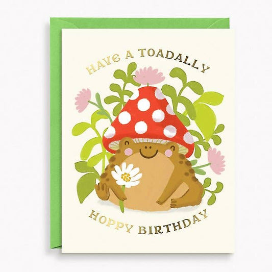 Toadally Hoppy Birthday Card