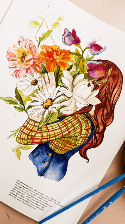 Café in Bloom Watercolor Workbook
