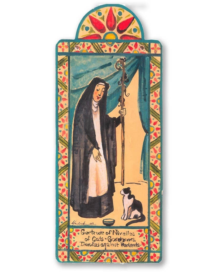 St. Gertrude of Nevilles Pocket Plaque