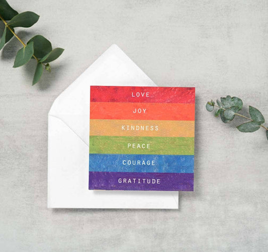 Rainbow Words Enclosure Card