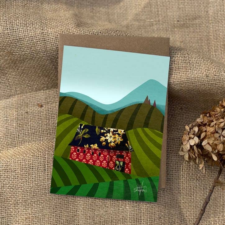 Tobacco Barn Greeting Card