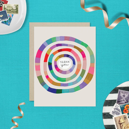 Colorful Rings Thank You Boxed Greeting Card Set