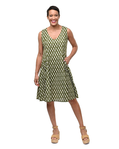 Myla Dress in Delft Moss | Tulip