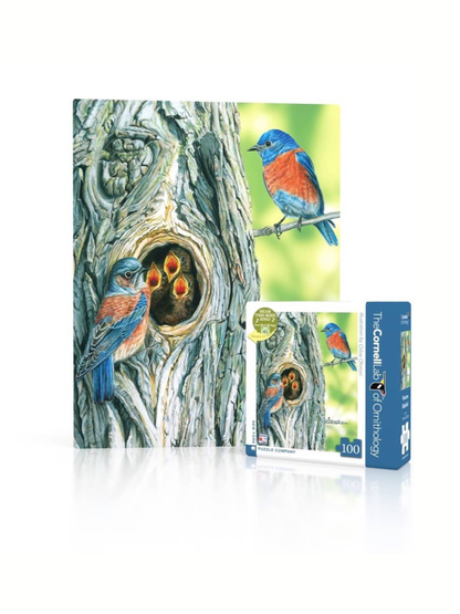Western Bluebird 100 Piece Mini Puzzle