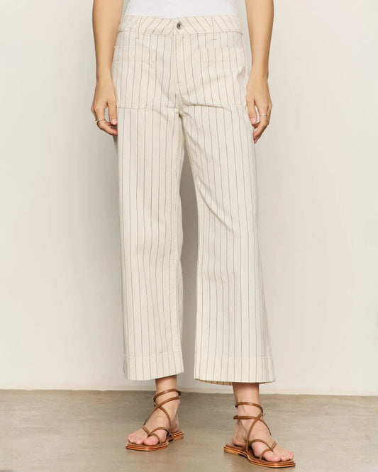 Pinstripe Marine Crop in Off-White | Sanctuary